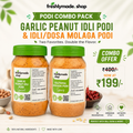 Combo - Garlic Peanut Idli Podi + Idli/Dosa Molaga Podi