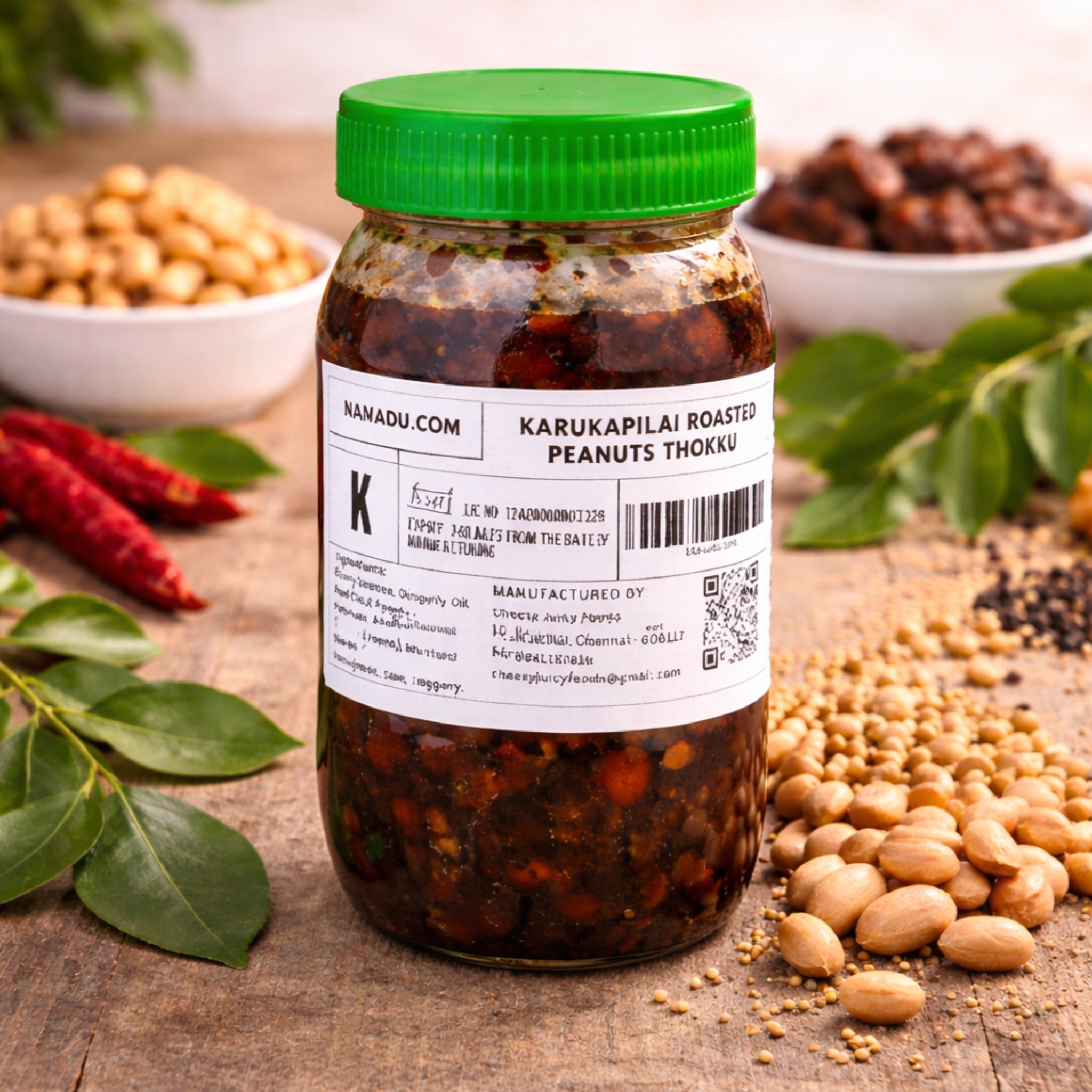 Karukapillai Roasted Peanut Thokku 250g - FreshlyMade.shop by Cheesy Juicy Foods