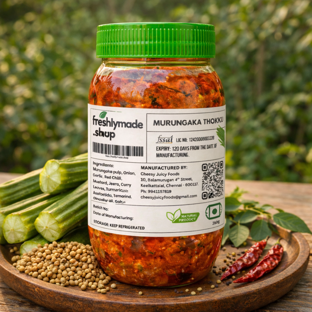 Murungaka Thokku 250g - FreshlyMade.shop by Cheesy Juicy Foods